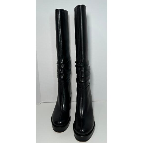 NEW 3.1 Phillip Lim Naomi Slouchy Knee High Black Leather Platform Boot Size 38 - Picture 2 of 6